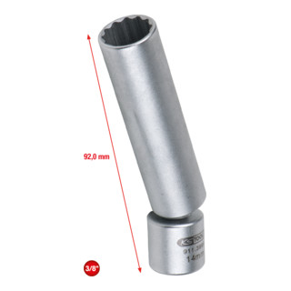 KS Tools 3/8" speciale bougiedop voor BMW met scharnier, 14mm