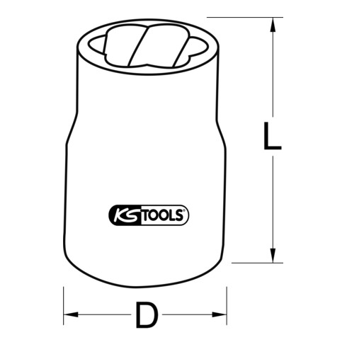 KS Tools 3/8" Spiral-Profil-Kraft-Stecknuss