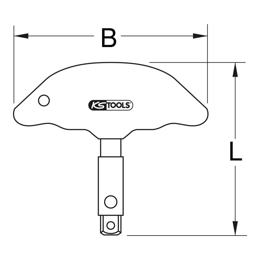 KS Tools T-Griff-Antriebsvierkant