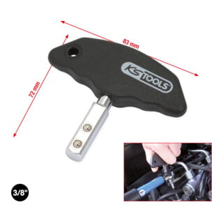 KS Tools T-handgreep vierkant aandrijving