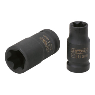 KS Tools 3/8" TX E-force socket, court, E4