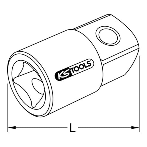 KS Tools vergrotende adapter, inch