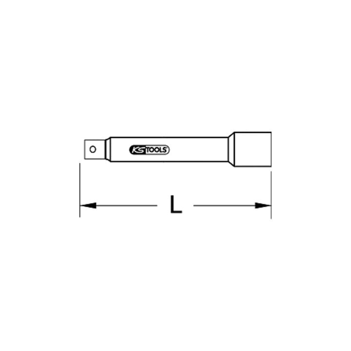 KS Tools 3/8" Verlängerung mit Rändelung, 150 mm