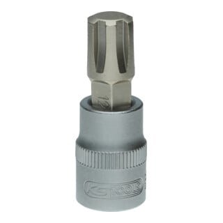 KS Tools 3/8 Zoll Bit-Stecknuss für RIBE-Schrauben, M12, Länge 48 mm