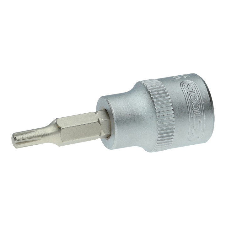 KS Tools 3/8 Zoll Bit-Stecknuss für RIBE-Schrauben, M4, Länge 48 mm