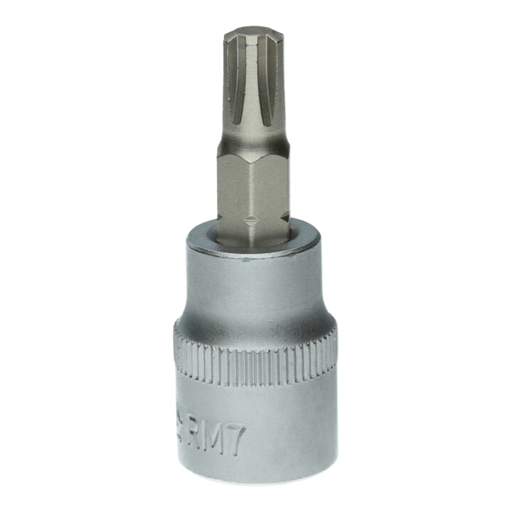 KS Tools 3/8 Zoll Bit-Stecknuss für RIBE-Schrauben, M7, Länge 48 mm