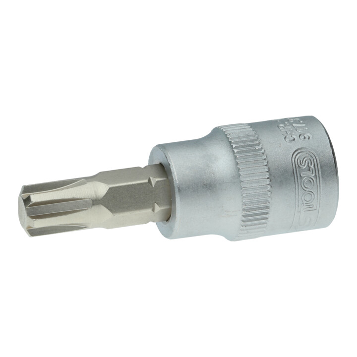 KS Tools 3/8 Zoll Bit-Stecknuss für RIBE-Schrauben, M8, Länge 48 mm