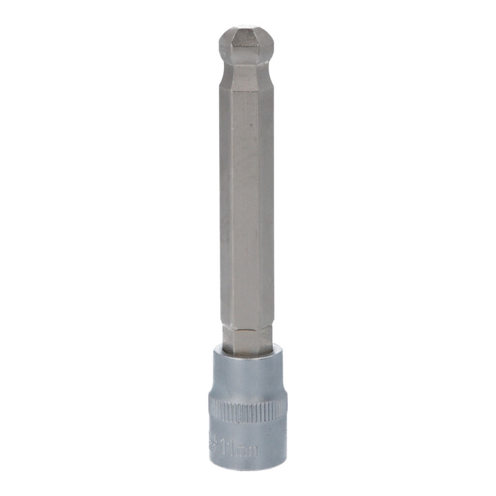 KS Tools 3/8 Zoll Bit-Stecknuss Innensechskant mit Kugelkopf, lang, 11 mm