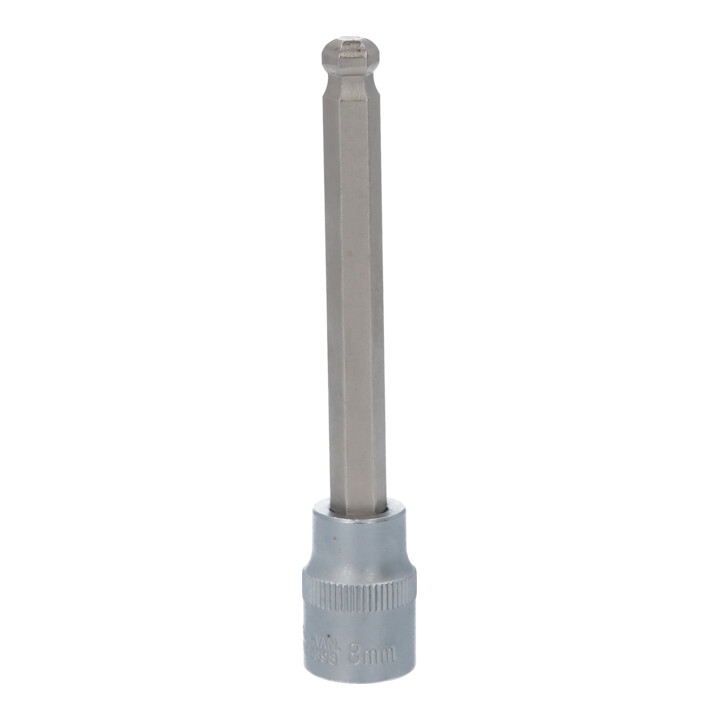 KS Tools 3/8 Zoll Bit-Stecknuss Innensechskant mit Kugelkopf, lang, 8 mm