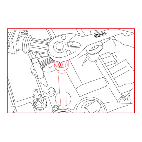 KS Tools 3/8" Zündkerzen-Stecknuss-Satz für EcoBoost Motoren, 2-tlg