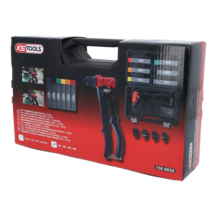 KS Tools 3-in-1 handblindklinktang, 12-dlg