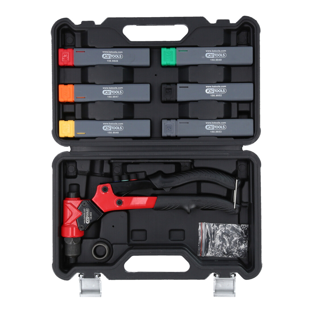 KS Tools 3-in-1 handblindklinktangset, draaibaar, 12-dlg
