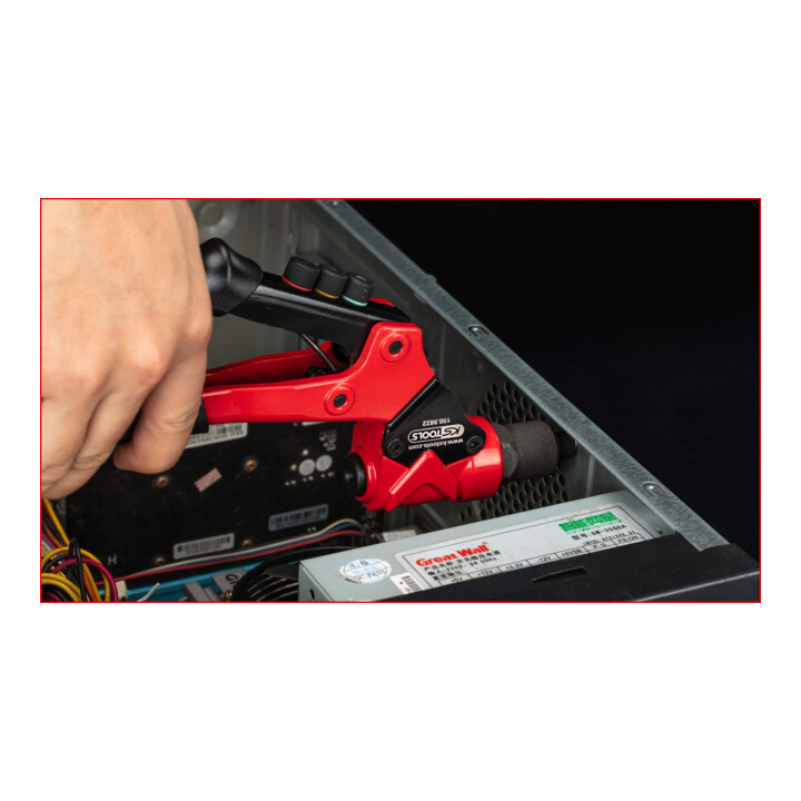 KS Tools 3 in 1 Handnietzangen-Satz, drehbar, 12-tlg