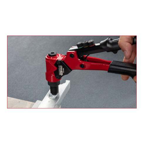KS Tools 3 in 1 Handnietzangen-Satz, drehbar, 12-tlg