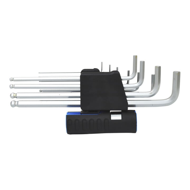 KS Tools 3 in 1 inbussleutelset, 10 delig XL, kogelkop, inch