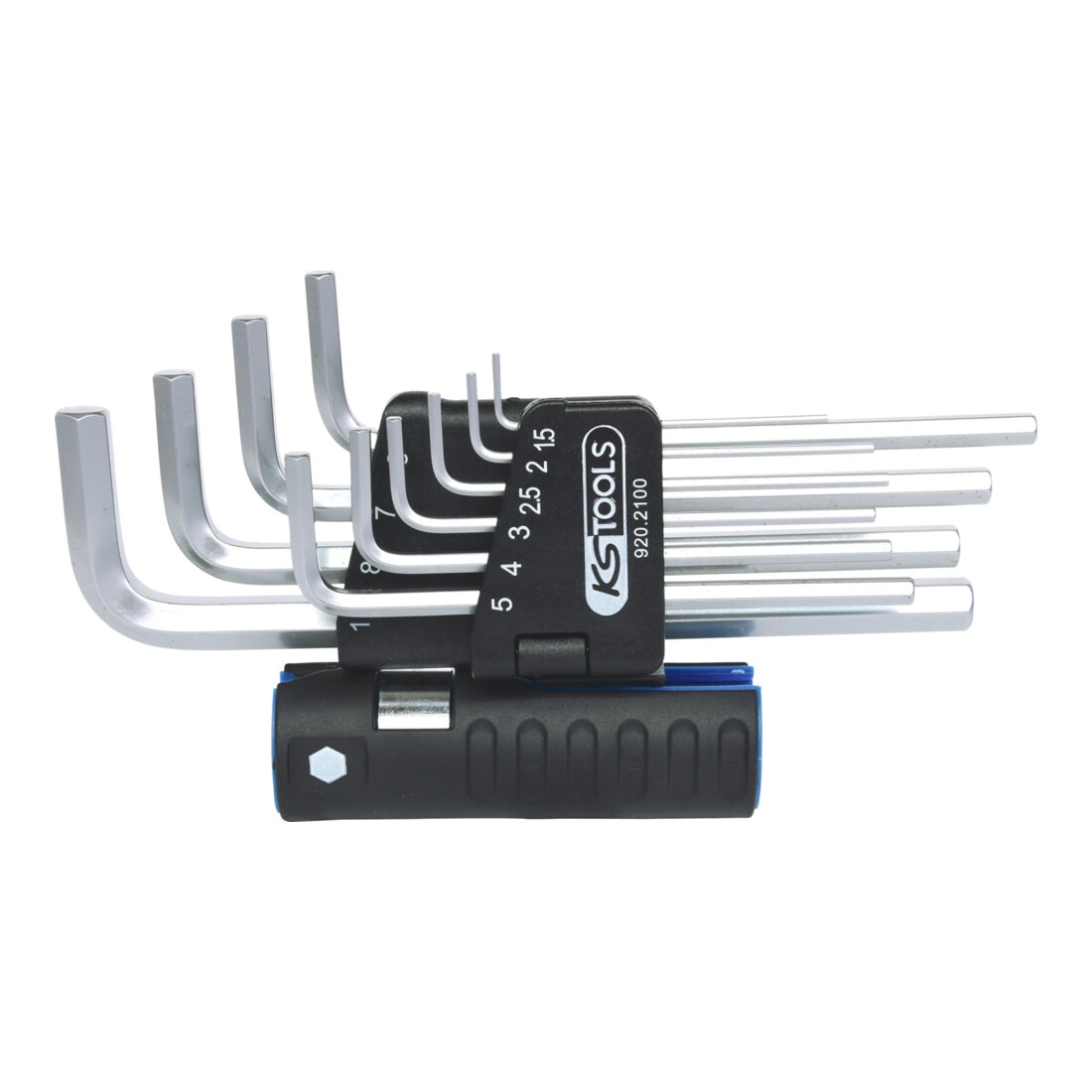 KS Tools 3 in 1 Innen6kant-Winkelstiftschlüssel-Satz,10-teilig lang