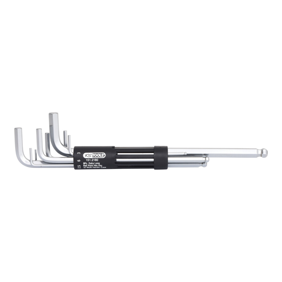 KS Tools 3 in 1 Innen6kant-Winkelstiftschlüssel-Satz,8-teilig XL, Kugelkopf