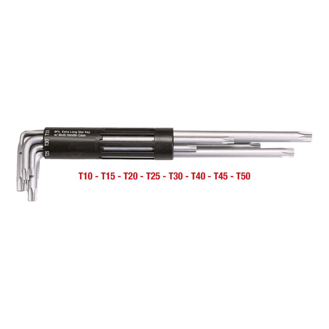KS Tools 3 in 1 TX haakse steeksleutelset, 8 delig XL