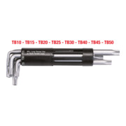 KS Tools 3 in 1 TX-Winkelstiftschlüssel-Satz mit Bohrung,8-teilig lang