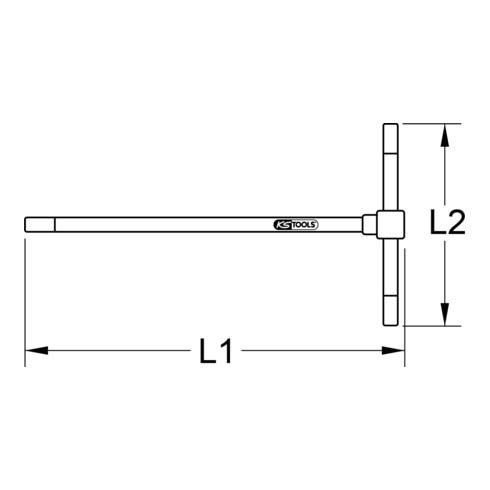 KS Tools 3-Wege T-Griff-Innensechskant-Schlüssel, 12,0 mm