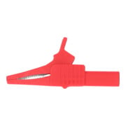 KS Tools 4,0 mm Eingangsbuchse auf Krokodilklemme schmal, rot-1
