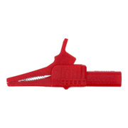 KS Tools 4,0 mm Eingangsbuchse auf Krokodilklemme schmal, rot-3