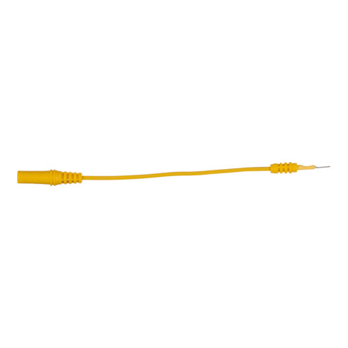 KS Tools 4,0 mm ingangscontactdoos naar 0,8 mm testadapterstekker plat (geel)