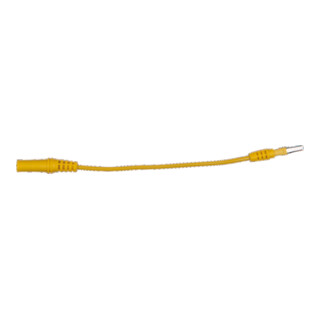 KS Tools 4,0 mm ingangscontactdoos naar 3,0 mm testadapterstekker plat (geel)