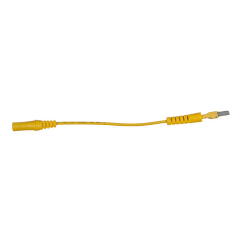 KS Tools 4,0 mm ingangscontactdoos naar 5,0 mm testadapterstekker plat (geel)