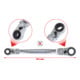 KS Tools 4 in 1 GEARplus omkeerbare dopsleutel, 10x13-17x19mm