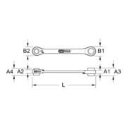 KS Tools 4 in 1 GEARplus omkeerbare dopsleutel, 10x13-17x19mm-5