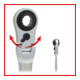 KS Tools 4 in 1 GEARplus omkeerbare dopsleutel, 10x13-17x19mm