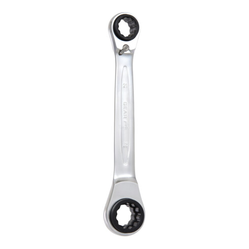 KS Tools 4 in 1 GEARplus omkeerbare dubbele ratelringsleutel, 21x22x24x27mm