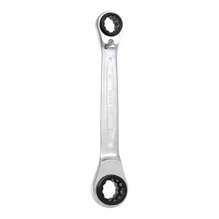 KS Tools 4 in 1 GEARplus omkeerbare dubbele ratelringsleutel, 21x22x24x27mm