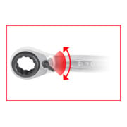 KS Tools 4 in 1 GEARplus umschaltbar Doppel-Ratschenringschlüssel, 10x13x17x19 mm-5