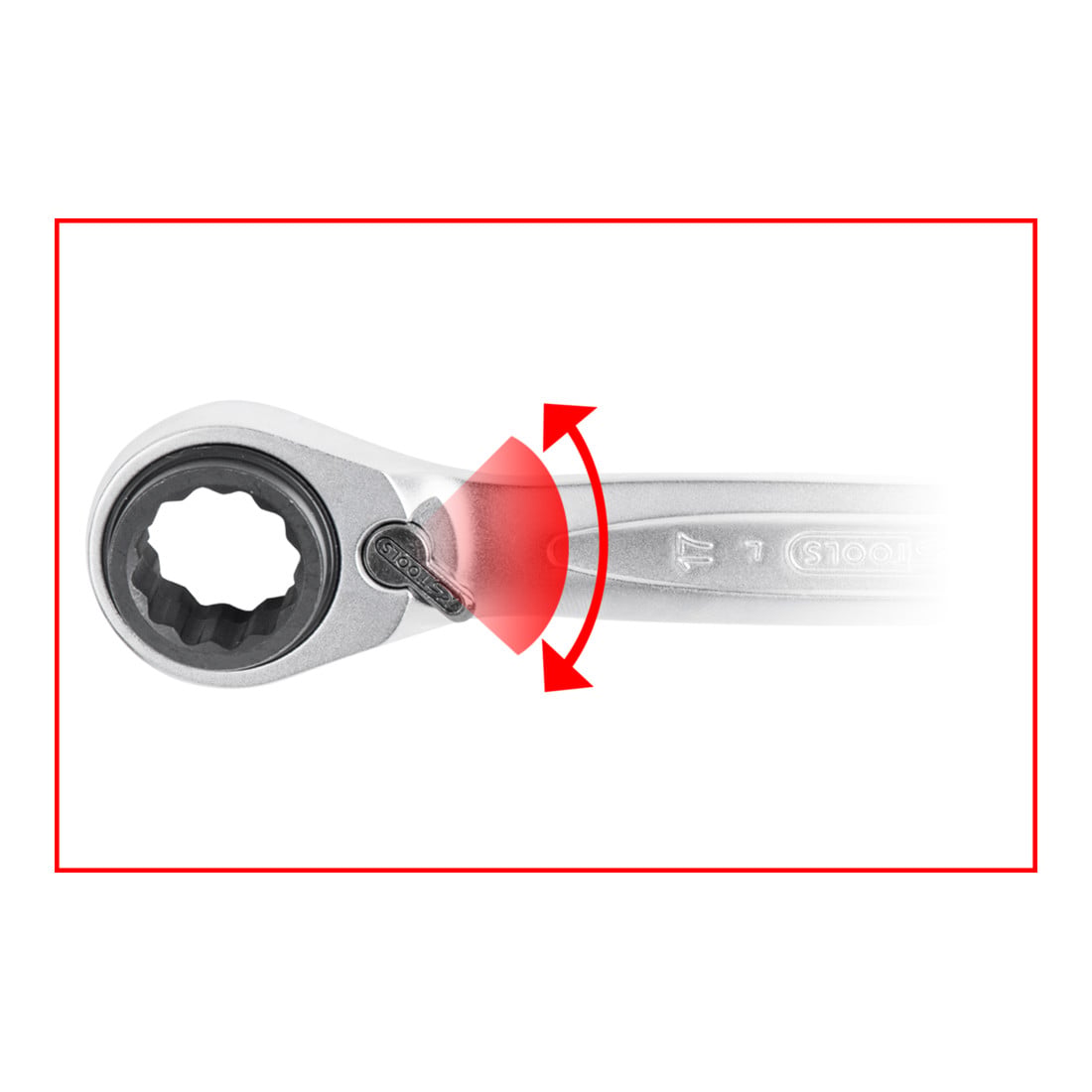 KS Tools 4 in 1 GEARplus umschaltbar Doppel-Ratschenringschlüssel, 10x13x17x19 mm