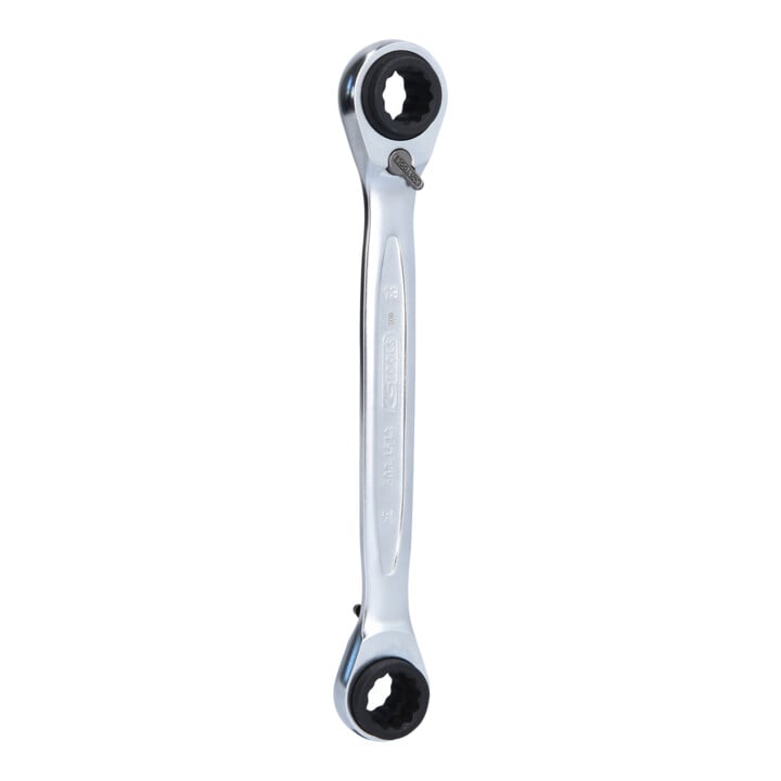 KS Tools 4 in 1 GEARplus umschaltbar Doppel-Ratschenringschlüssel, 12x13x14x15mm