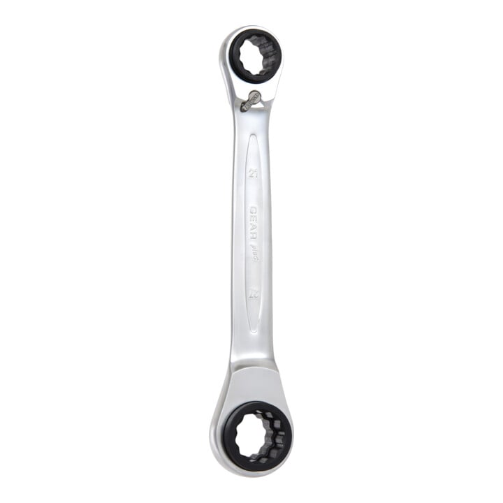 KS Tools 4 in 1 GEARplus umschaltbar Doppel-Ratschenringschlüssel, 21x22x24x27mm