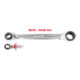 KS Tools 4 in 1 GEARplus umschaltbar Doppel-Ratschenringschlüssel, 30x32x34x36mm