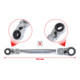 KS Tools 4 in 1 GEARplus umschaltbar Gelenk-Doppel-Ringschlüssel, 10x13-17x19mm