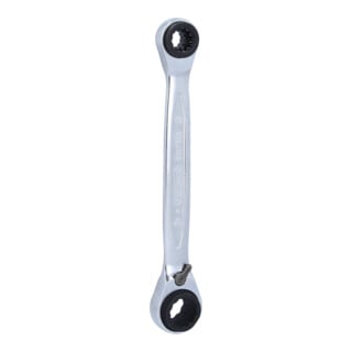KS Tools 4 in 1 geARplus verstelbare dubbele ratelringsleutel, 10x13x17x19 mm