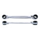 KS Tools 4 in 1 geARplus verstelbare dubbele ratelringsleutelset, 3-delig