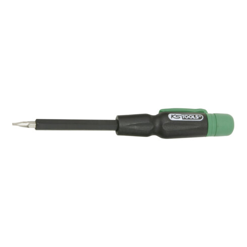 KS Tools 4 in 1 precisie-mechanische schroevendraaier voor sleufschroeven, 130 mm