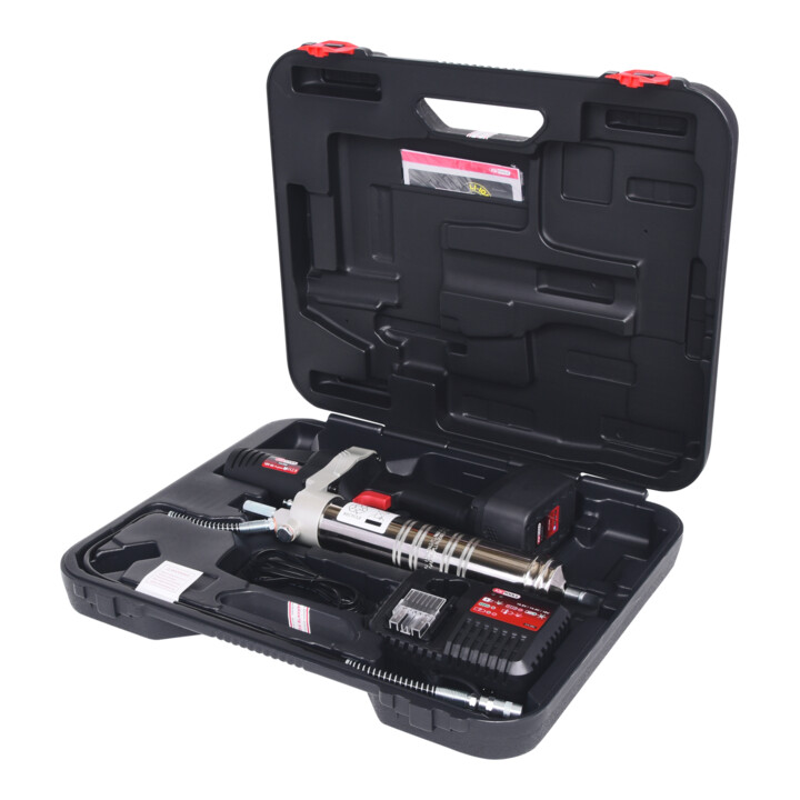 KS Tools 400 ml accu vetspuit, 420 bar, 18V, met 1 accu en 1 lader