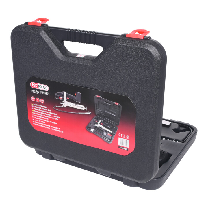 KS Tools 400 ml accu vetspuit, 420 bar, 18V, met 2 accu's en 1 lader