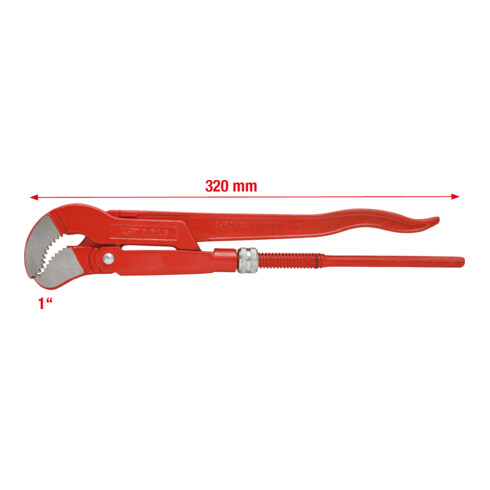 KS Tools 45° gewinkelte Eckrohrzange