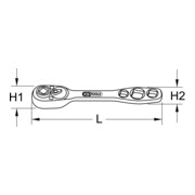 KS Tools 5 in 1 Kälte-Klima-Ratsche, umschaltbar, 157mm-4