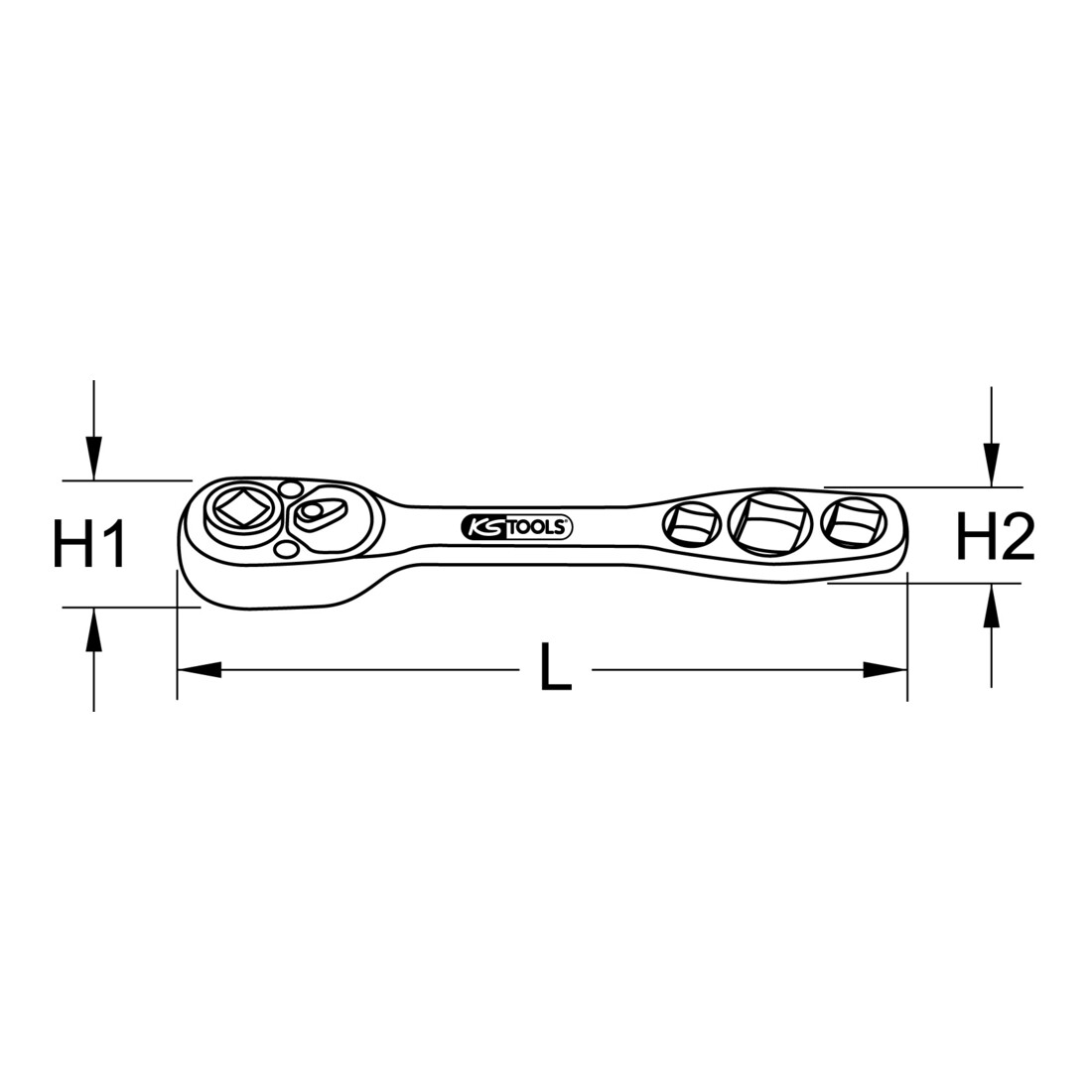 KS Tools 5 in 1 koel/airconditioning ratel, verstelbaar, 157mm