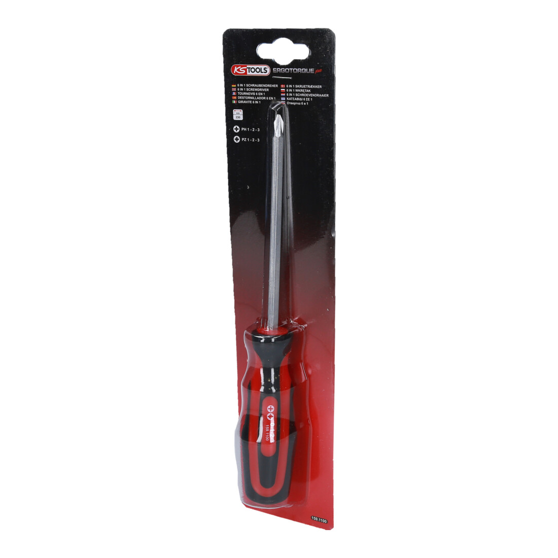 KS Tools 6 in 1 ERGOTORQUEplus schroevendraaier, 230mm