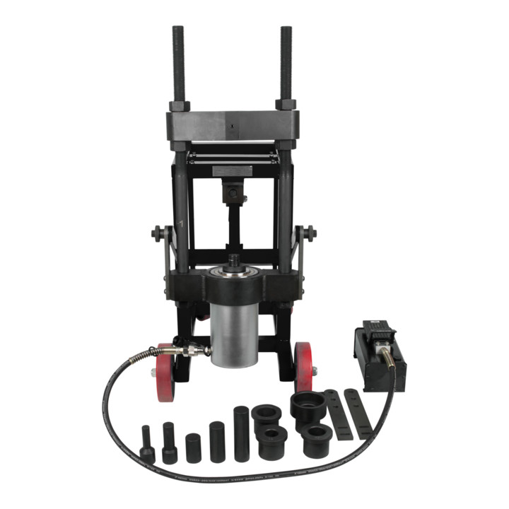 KS Tools 75t Presse à tourillon de direction, avec jeu de manchons 29 pièces, 29 pièces